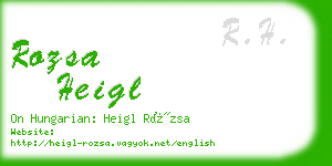 rozsa heigl business card